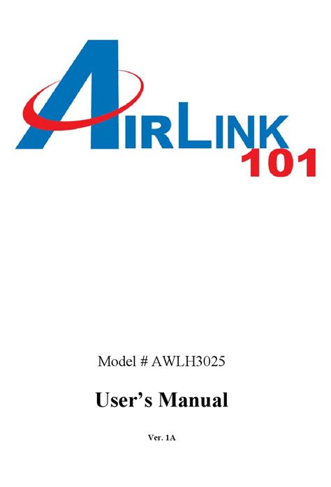 Airlink - AWLH3025 pdf manual